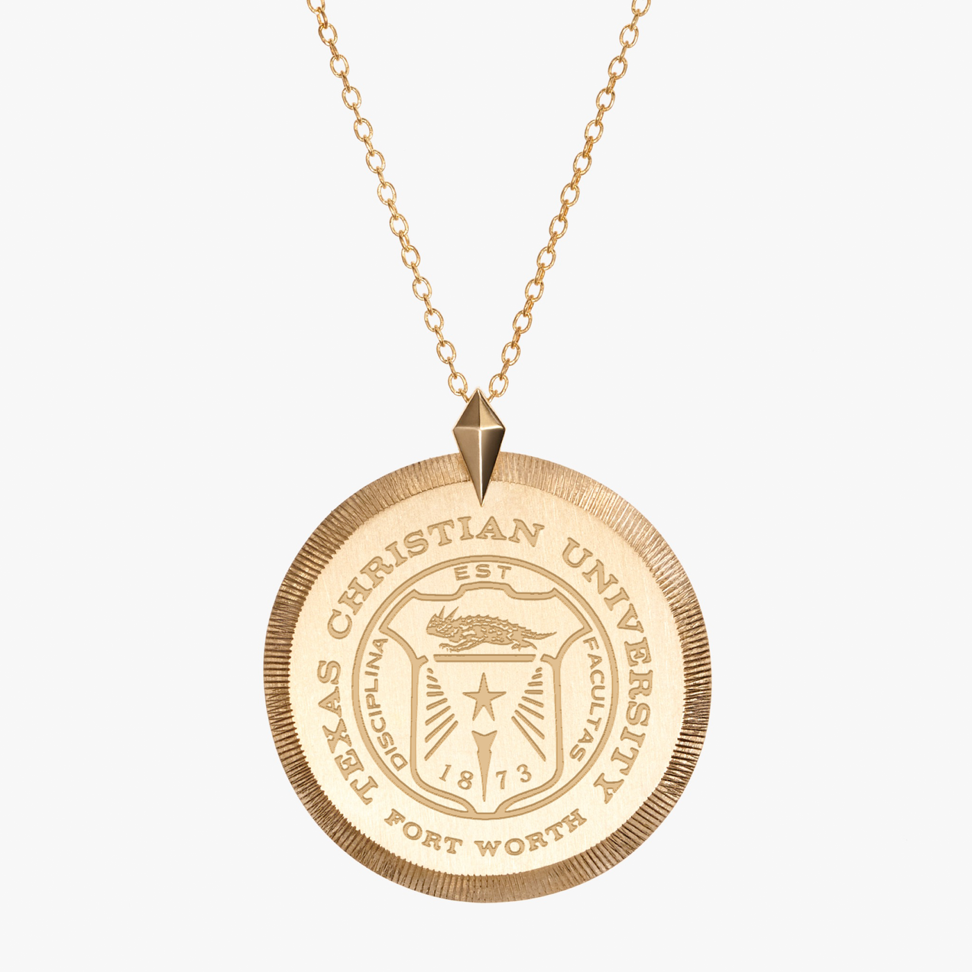 TCU Seal Florentine Pendant