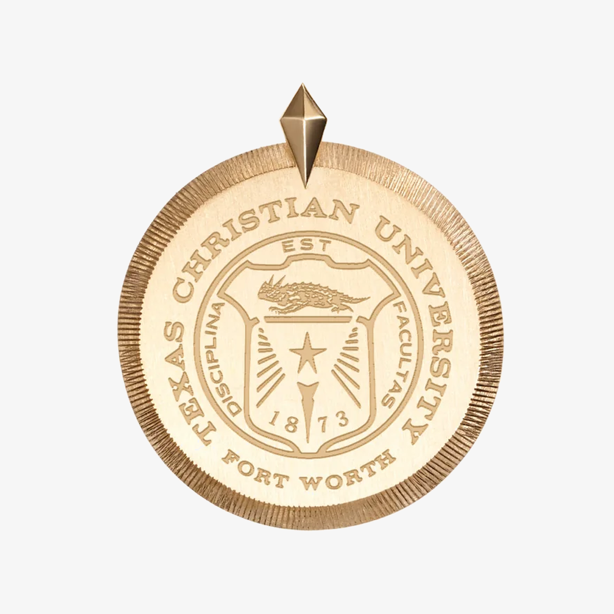 TCU Seal Florentine Pendant