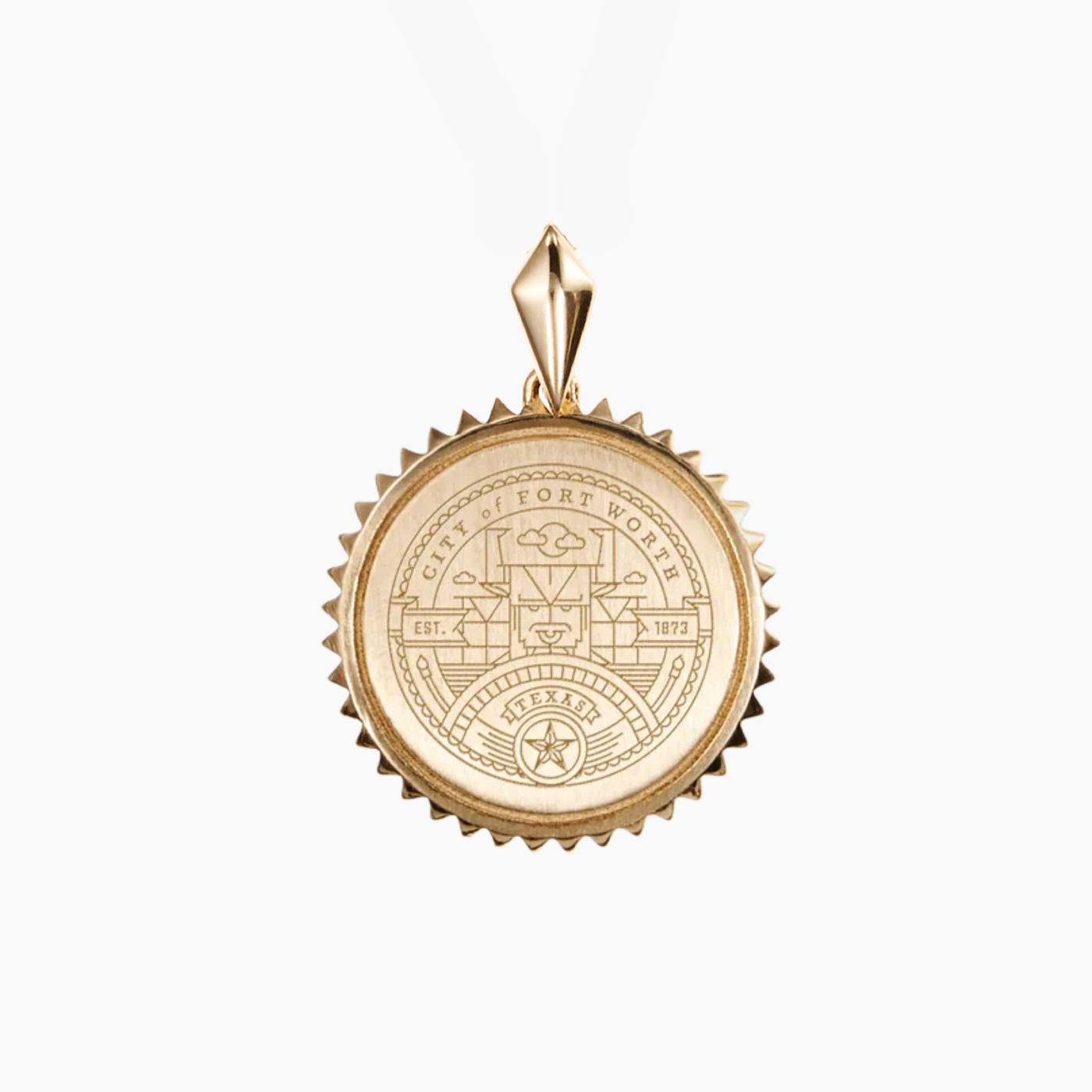 TCU Fort Worth Sunburst Pendant
