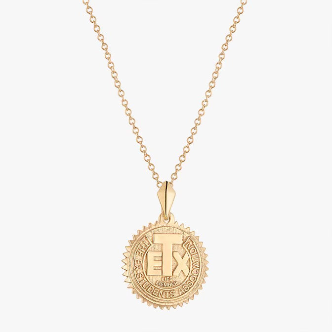 Texas Exes Life Member Sunburst Pendant