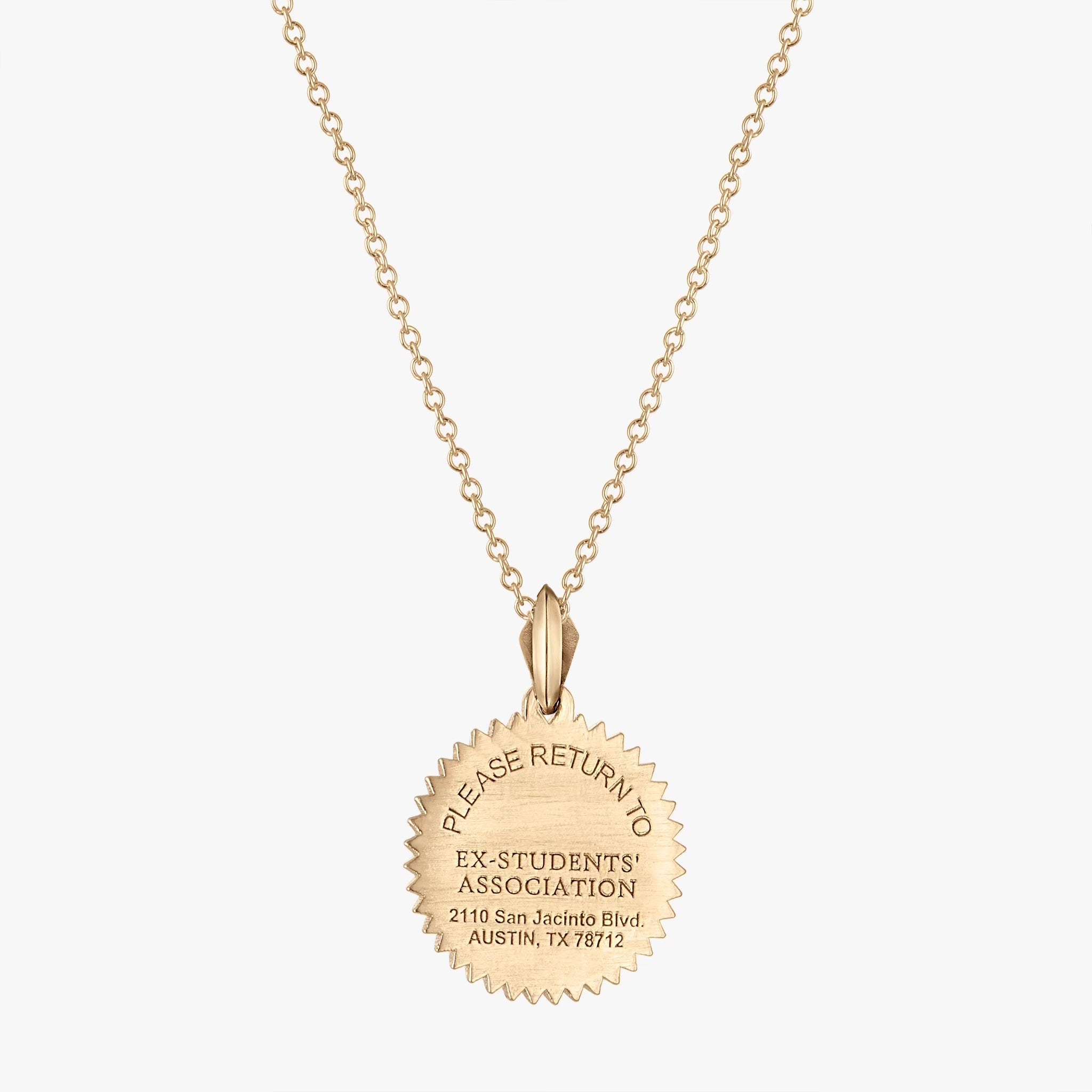 Texas Exes Life Member Sunburst Pendant