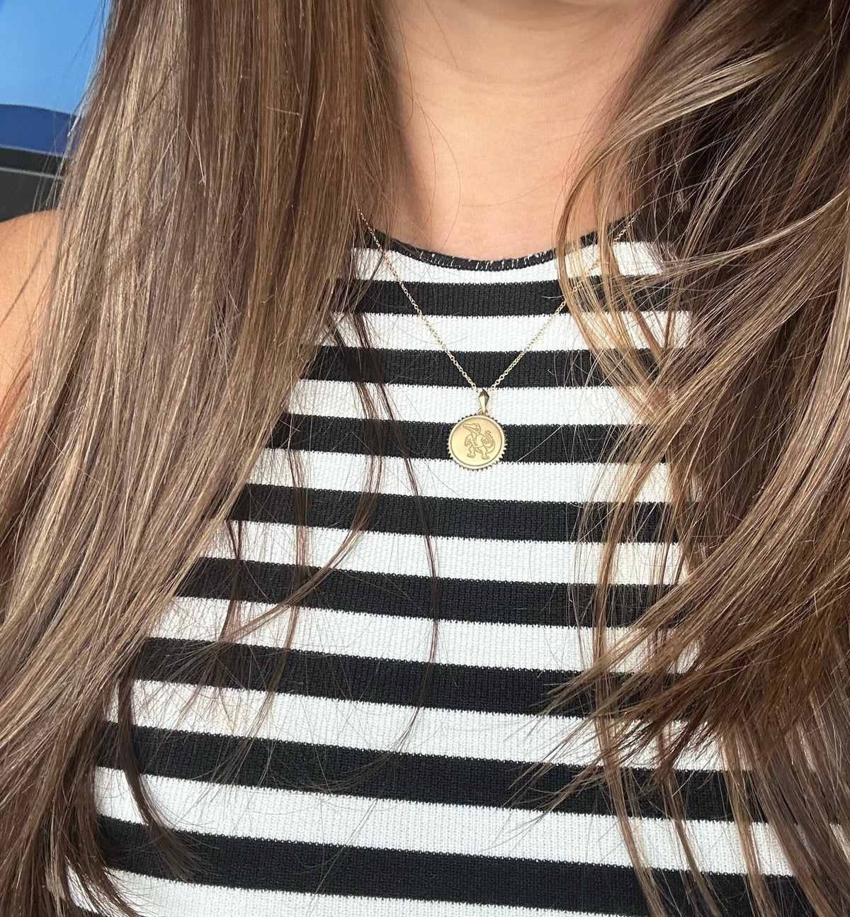 University of Florida Sunburst Crest Necklace on 18" gold chain
