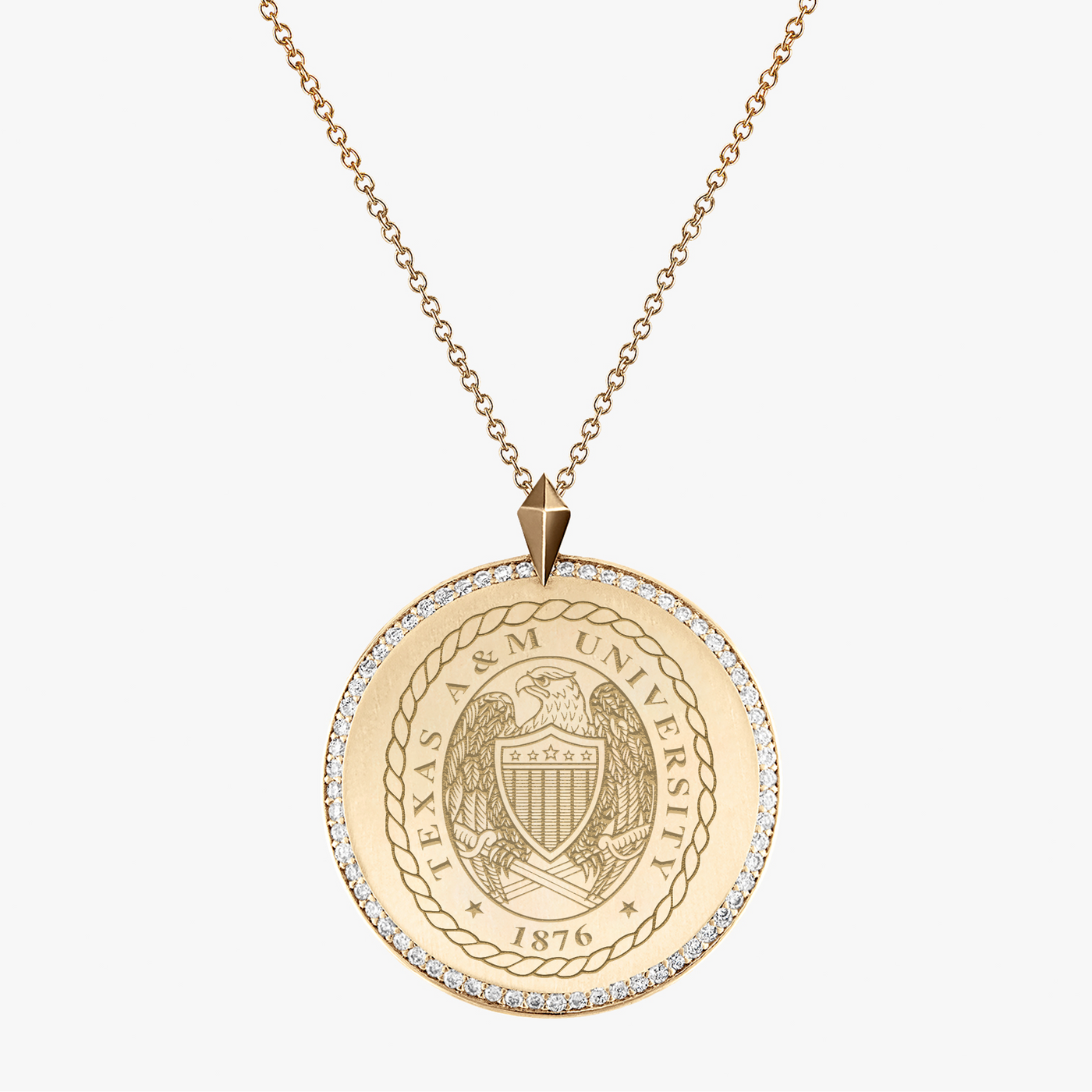 Texas A&M Diamond Florentine Pendant