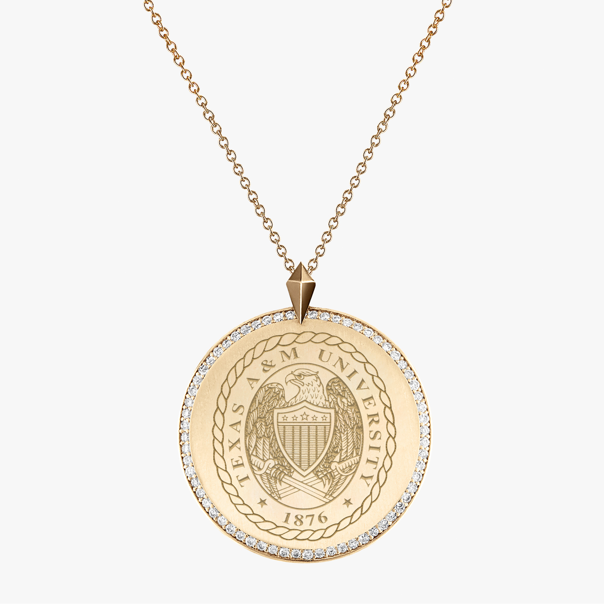 Texas A&M Diamond Florentine Pendant