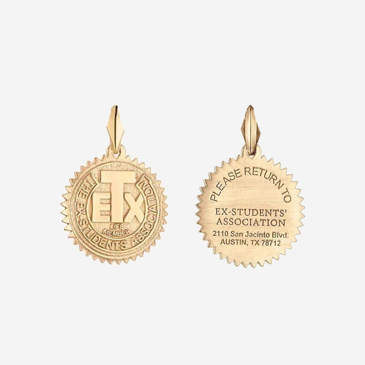 Texas Exes Life Member Sunburst Pendant