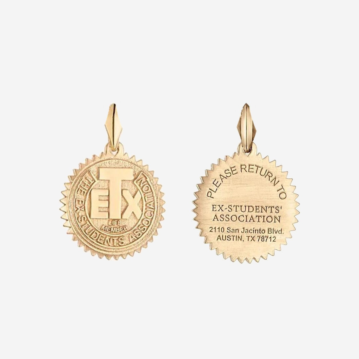 Texas Exes Life Member Sunburst Pendant