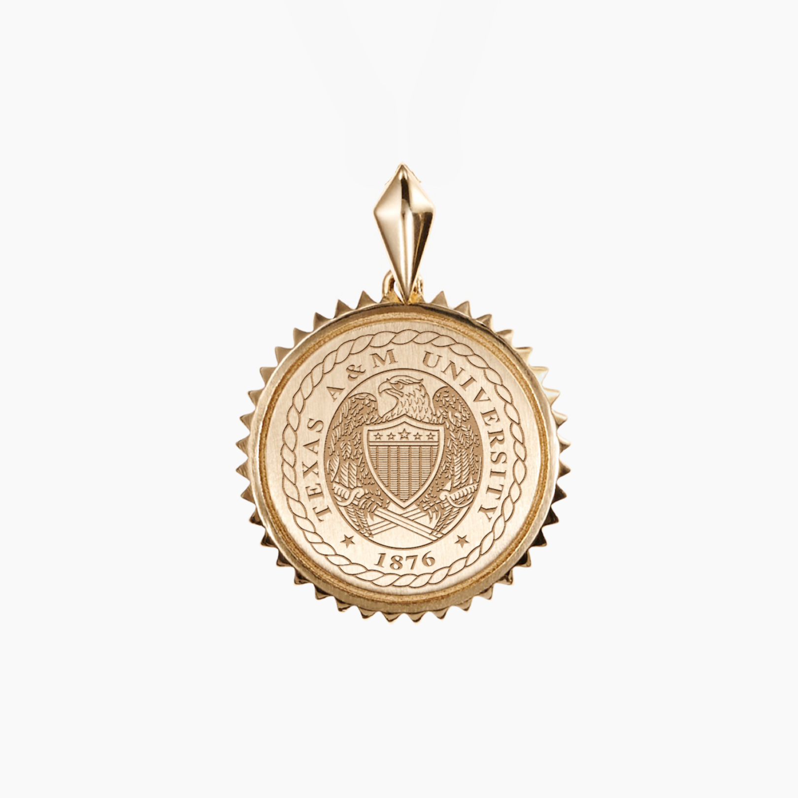 Texas A&M Sunburst Crest Pendant