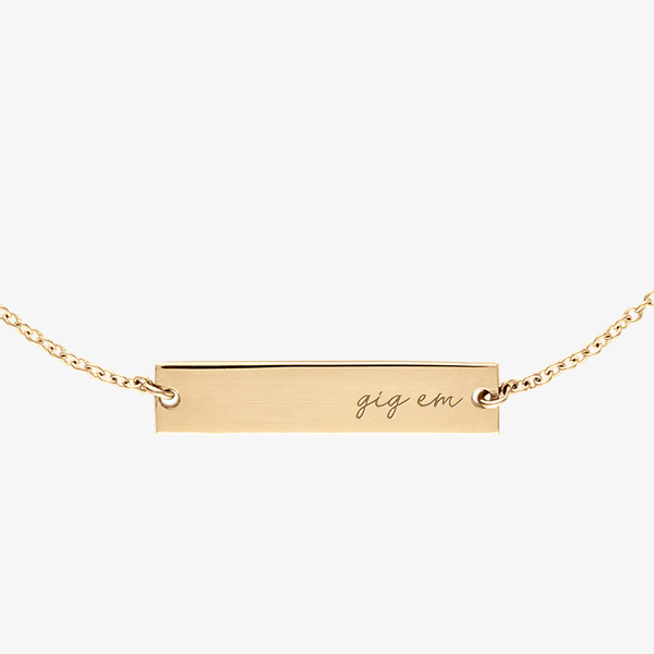 Texas A&M Gig 'Em Bracelet