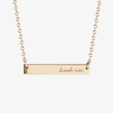 UT Hook Em Horizontal Bar Necklace