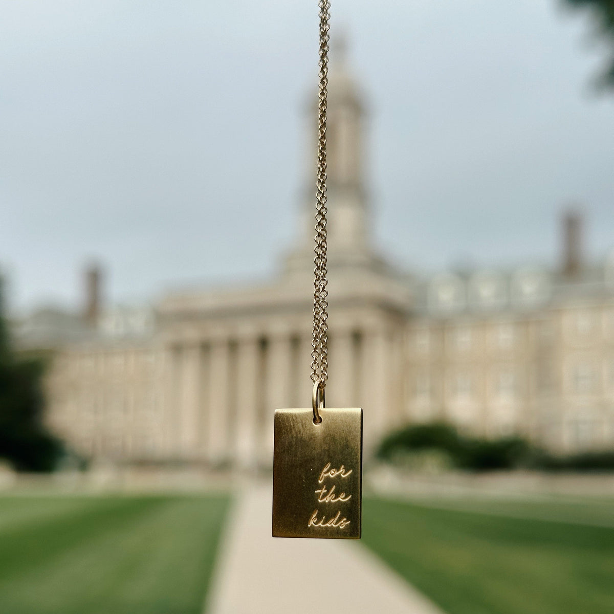 Penn State THON "For The Kids" Rectangle Pendant