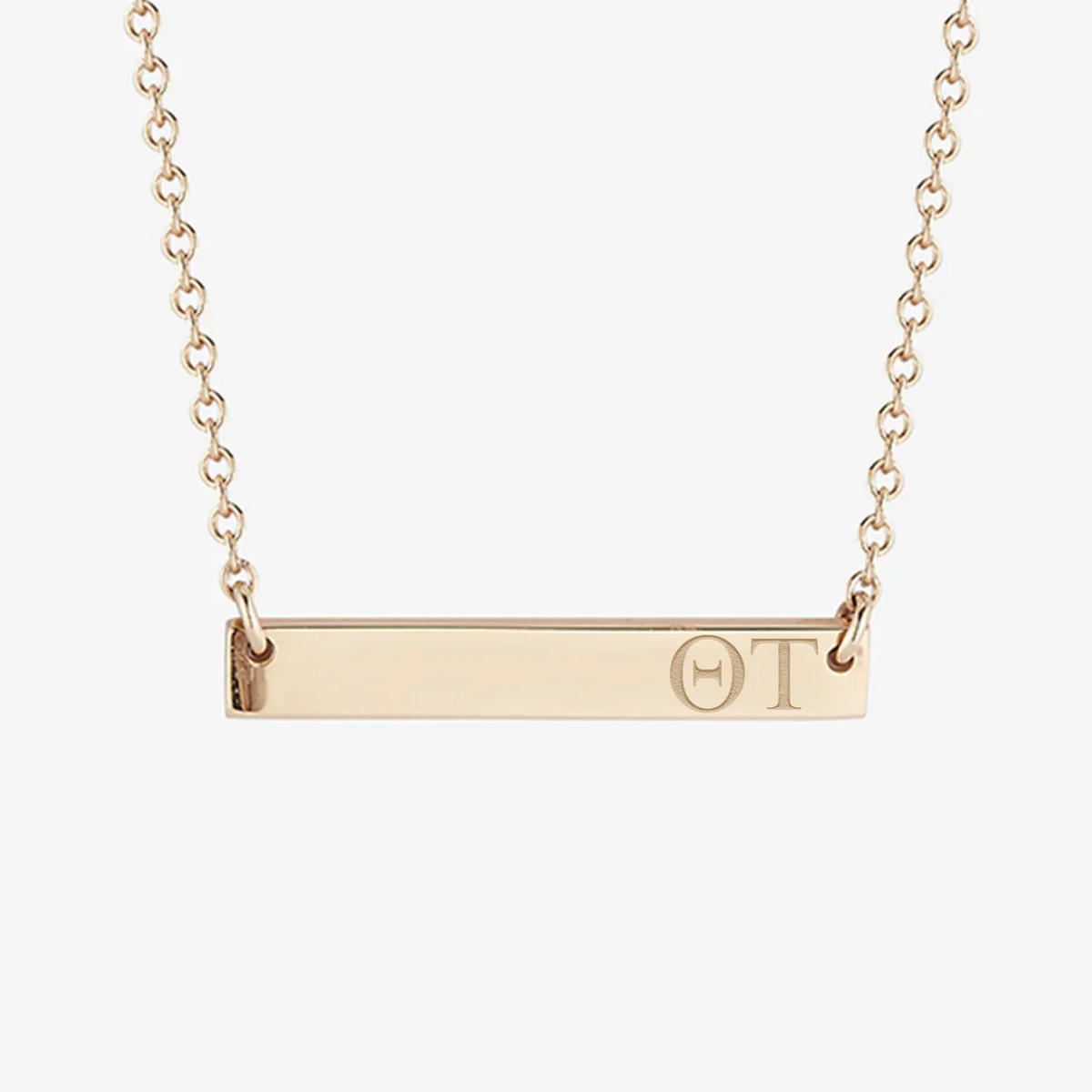 Theta Tau Horizontal Bar Necklace
