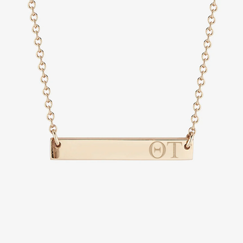 Theta Tau Horizontal Bar Necklace