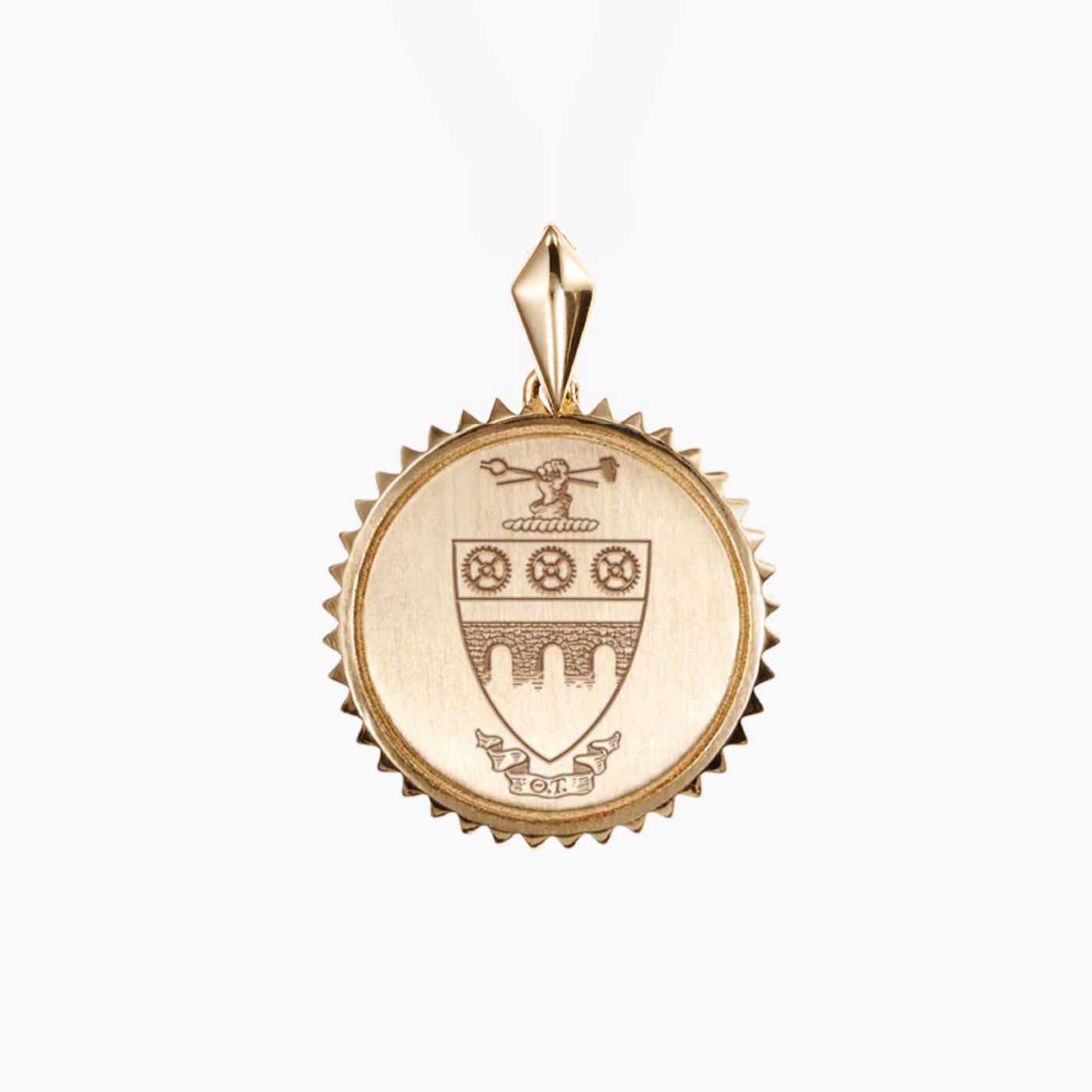 Theta Tau Sunburst Crest Pendant