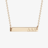 Delta Delta Delta Horizontal Bar Necklace