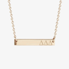 Delta Delta Delta Horizontal Bar Necklace