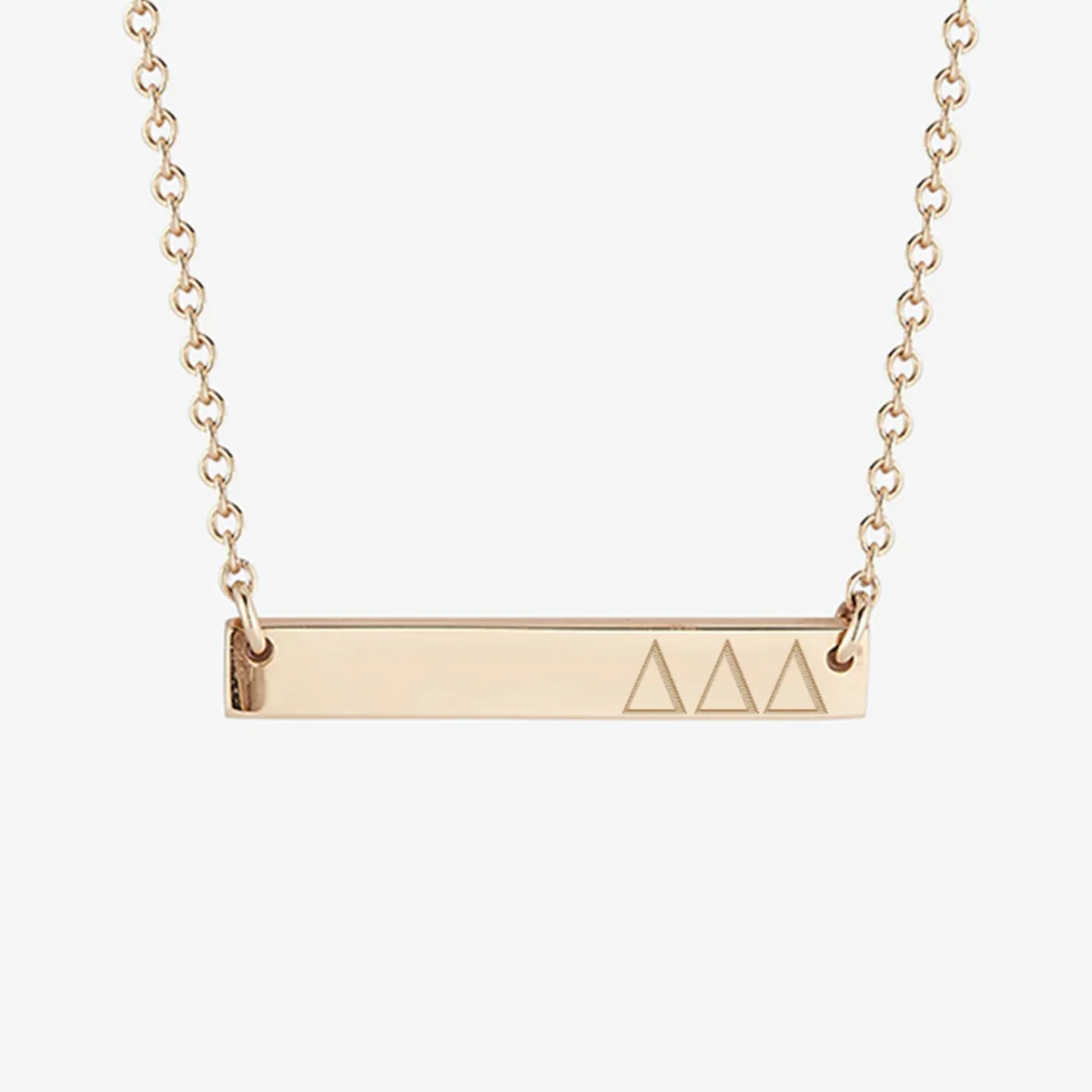 Delta Delta Delta Horizontal Bar Necklace