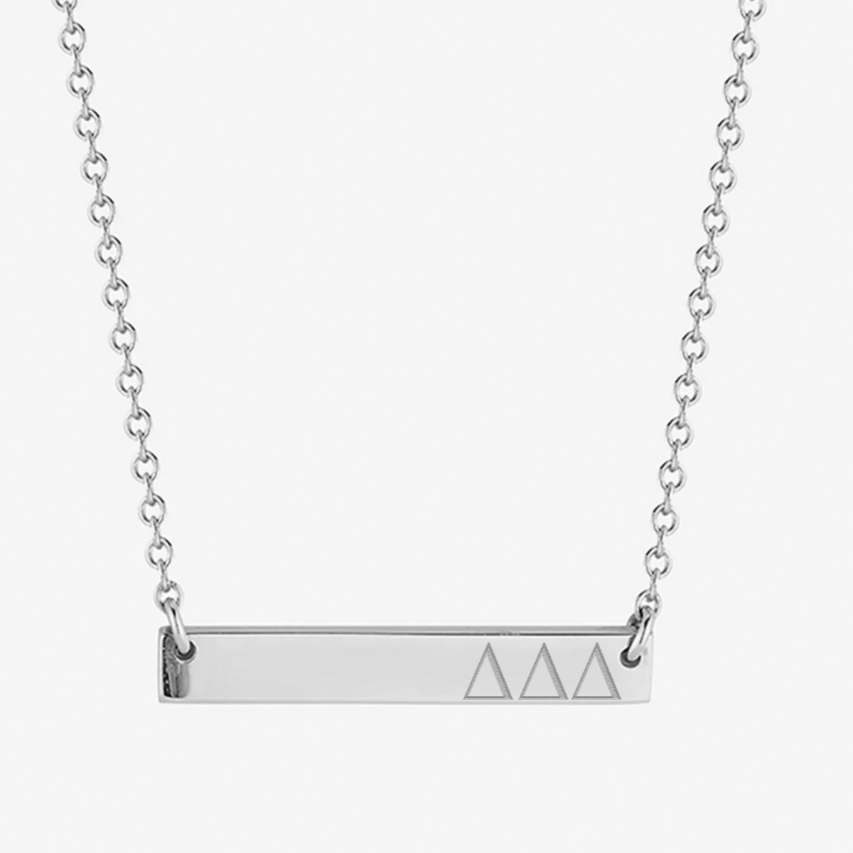 Delta Delta Delta Horizontal Bar Necklace