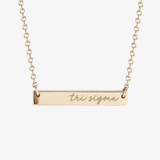 Tri Sigma Horizontal Bar Necklace