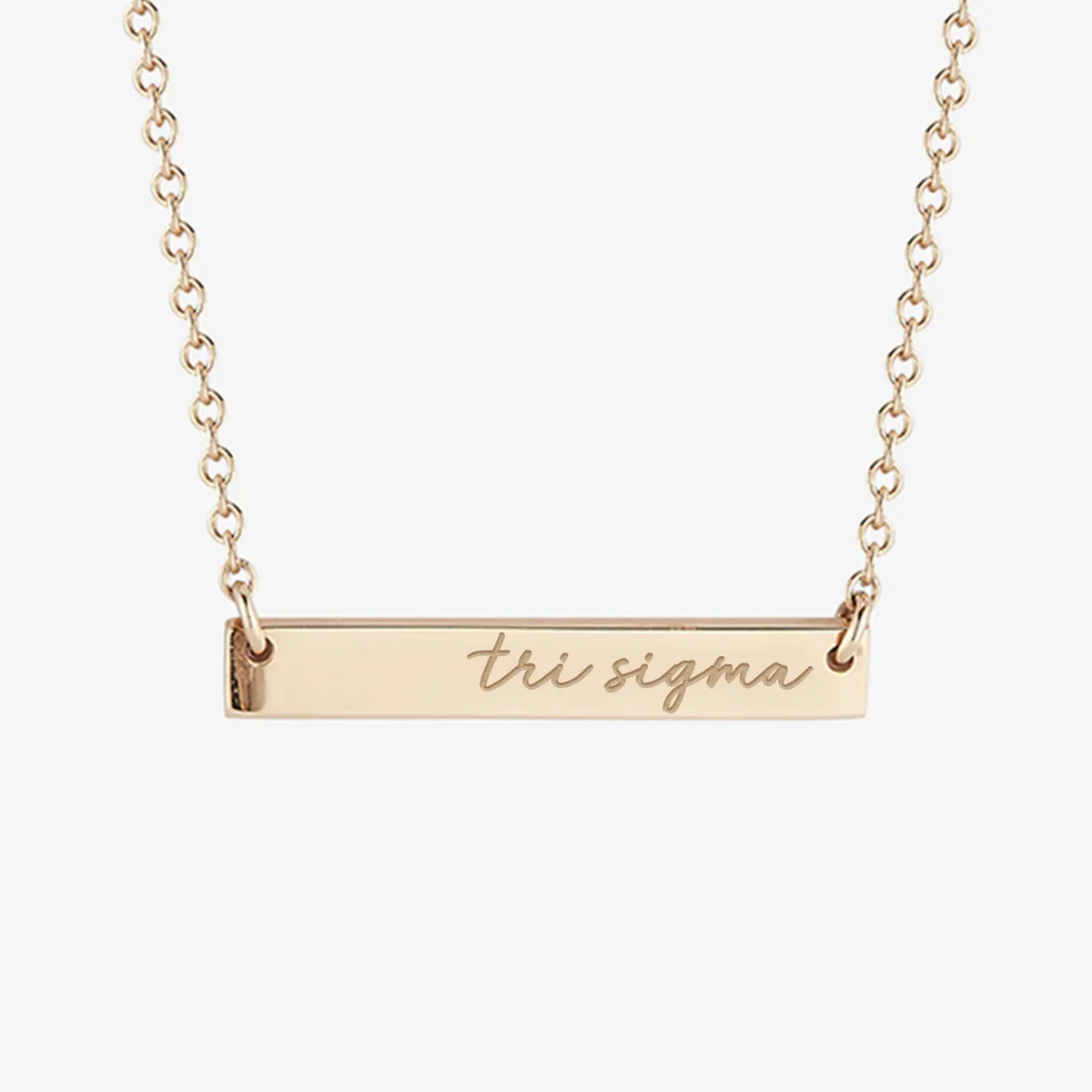 Tri Sigma Horizontal Bar Necklace