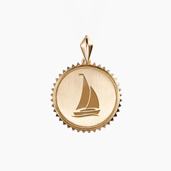 Tri Sigma Sunburst Sailboat Pendant