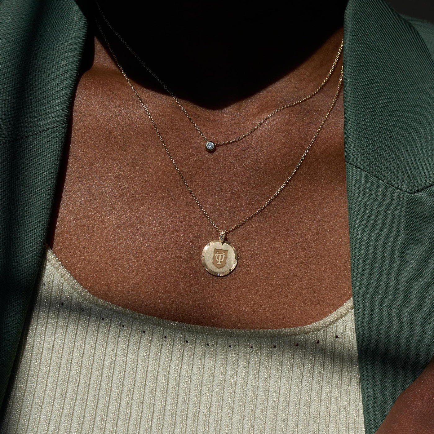 Tulane 7-Point Diamond Pendant