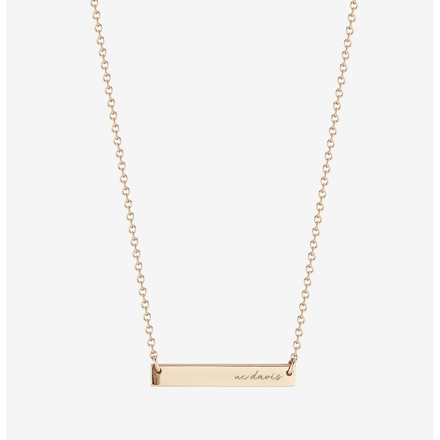 UC Davis Horizontal Bar Necklace