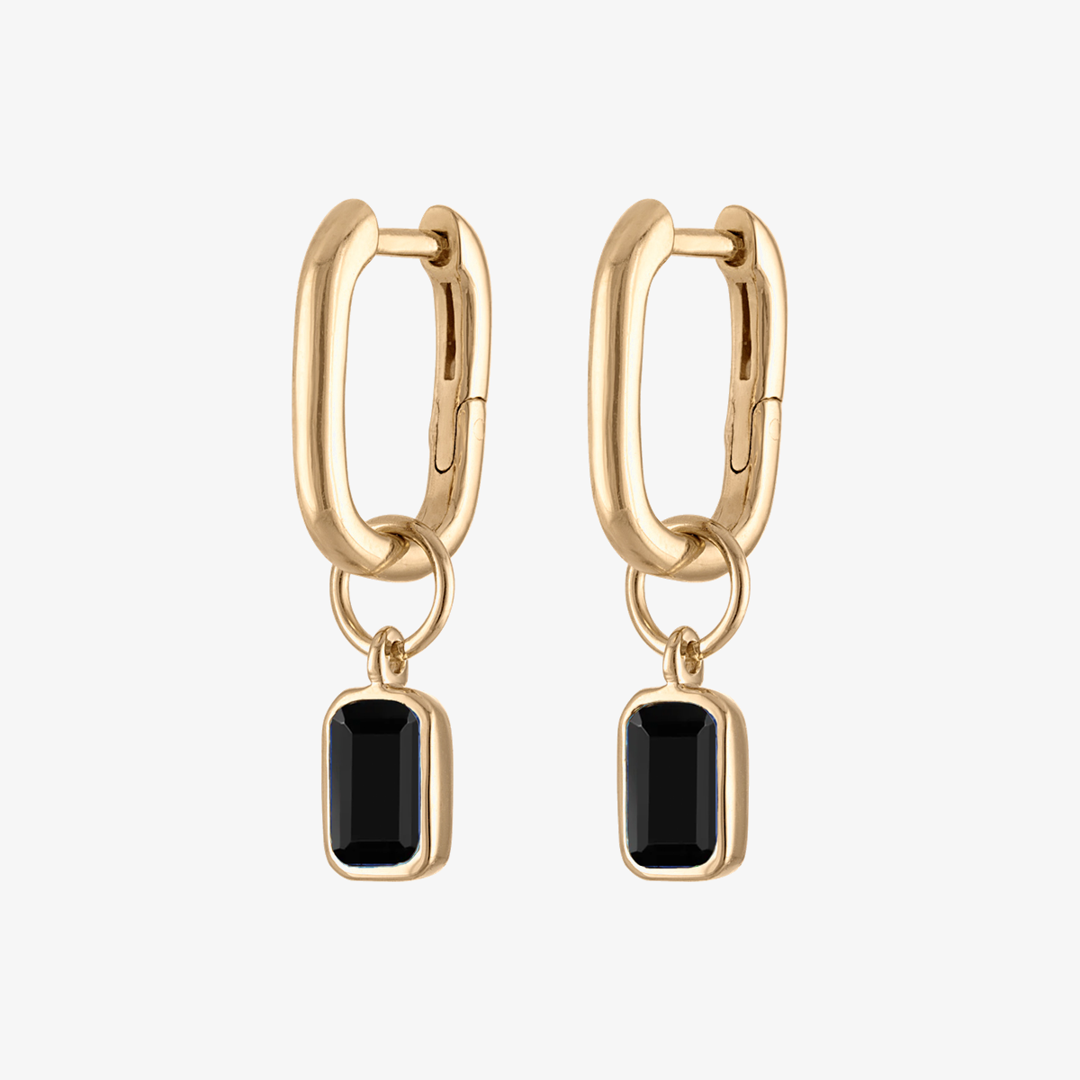 Black Onyx Mini U Earring Bundle