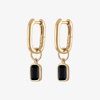Black Onyx Mini U Earring Bundle