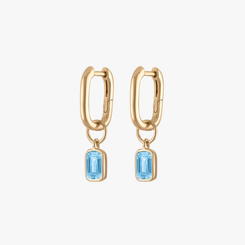 Blue Topaz Mini U Earring Bundle