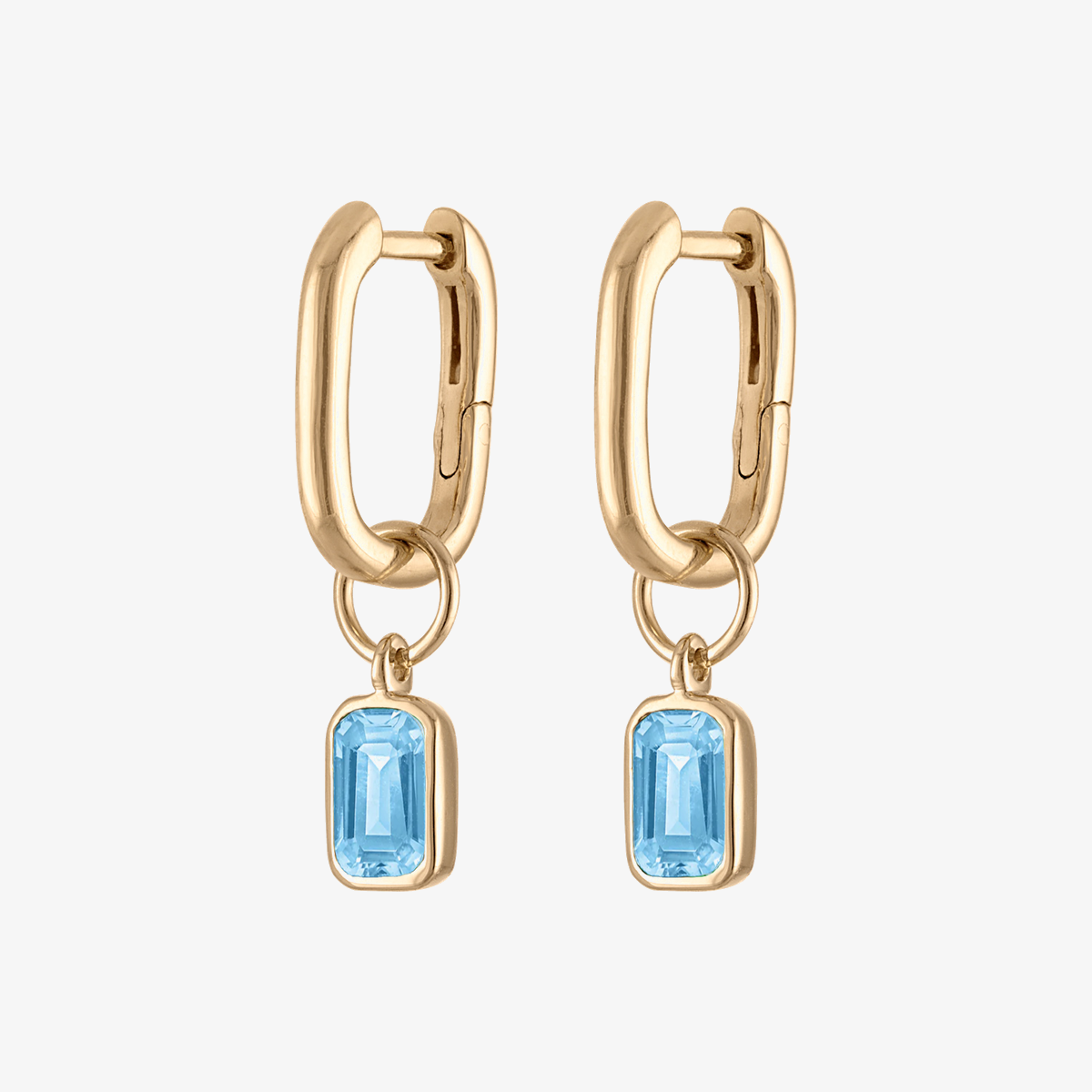 Blue Topaz Mini U Earring Bundle