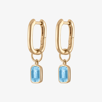 Blue Topaz Mini U Earring Bundle