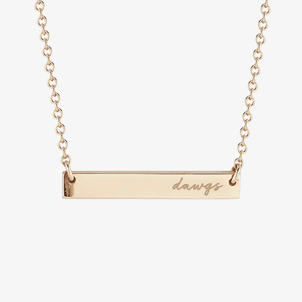 UGA Dawgs Horizontal Bar Necklace