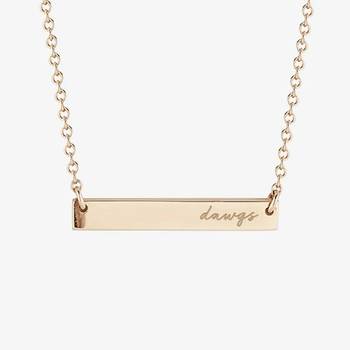 UGA Dawgs Horizontal Bar Necklace