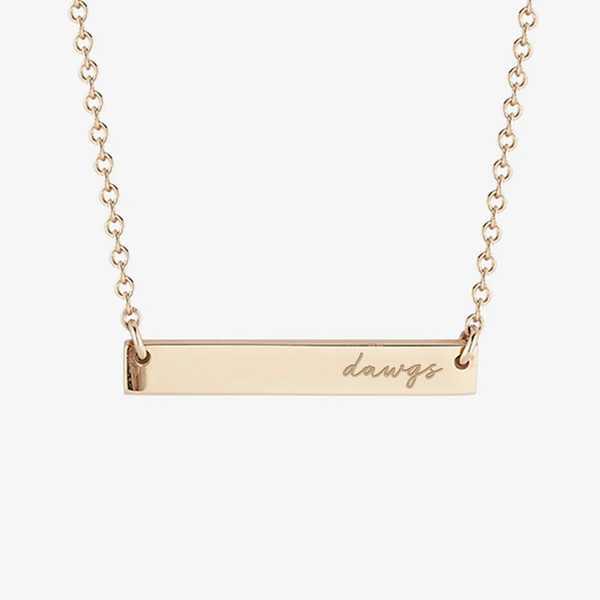 UGA Dawgs Horizontal Bar Necklace