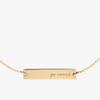 U Miami Go Canes Horizontal Bar Necklace