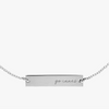 U Miami Go Canes Horizontal Bar Necklace