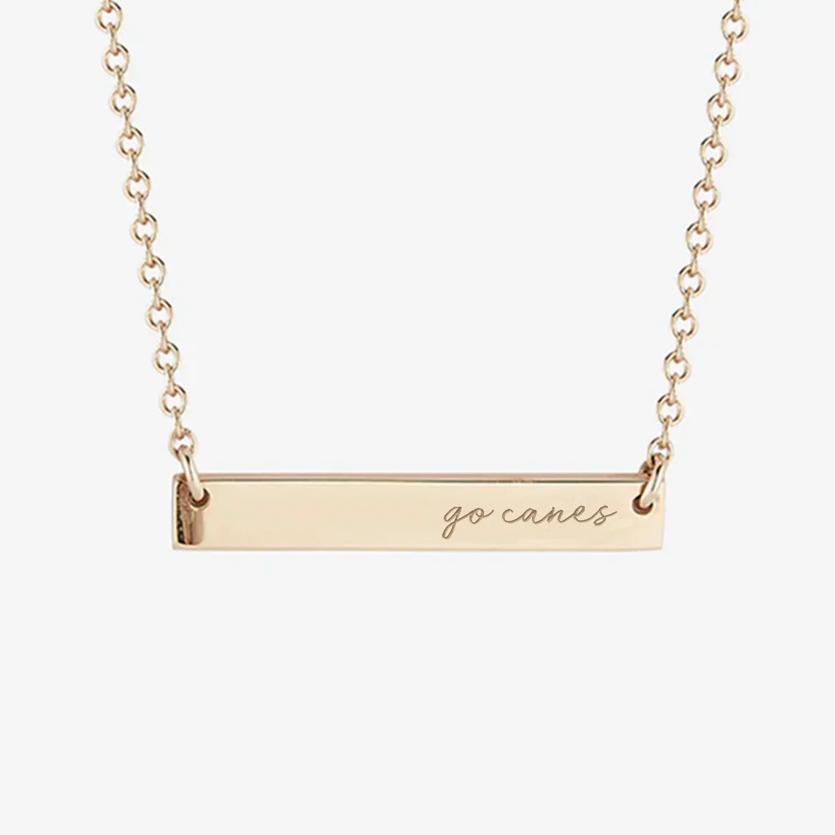 UMiami Go Canes Horizontal Bar Necklace