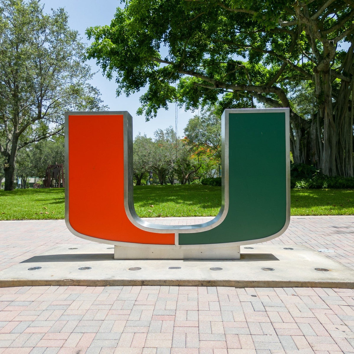 U Miami Letter Stud Earring