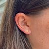 USC Trojan Head Stud Earring shown on figure in gold