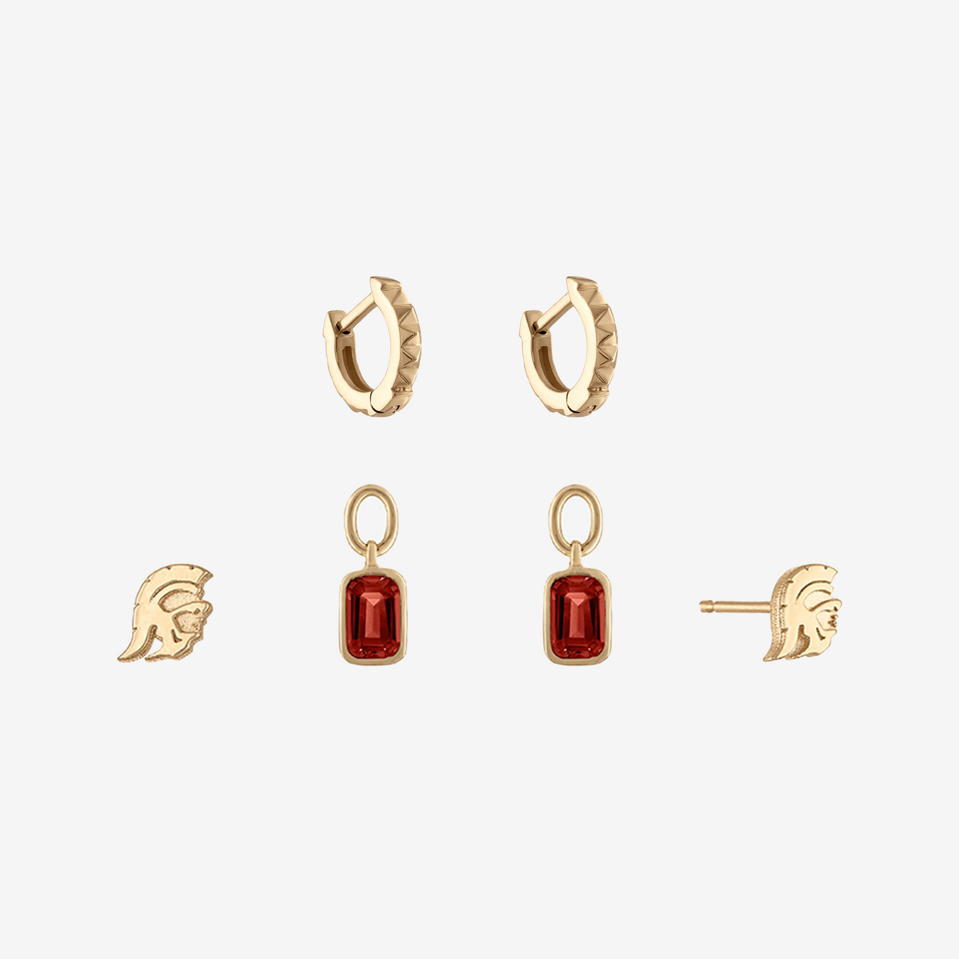 USC Trojan Sunburst Earring Bundle