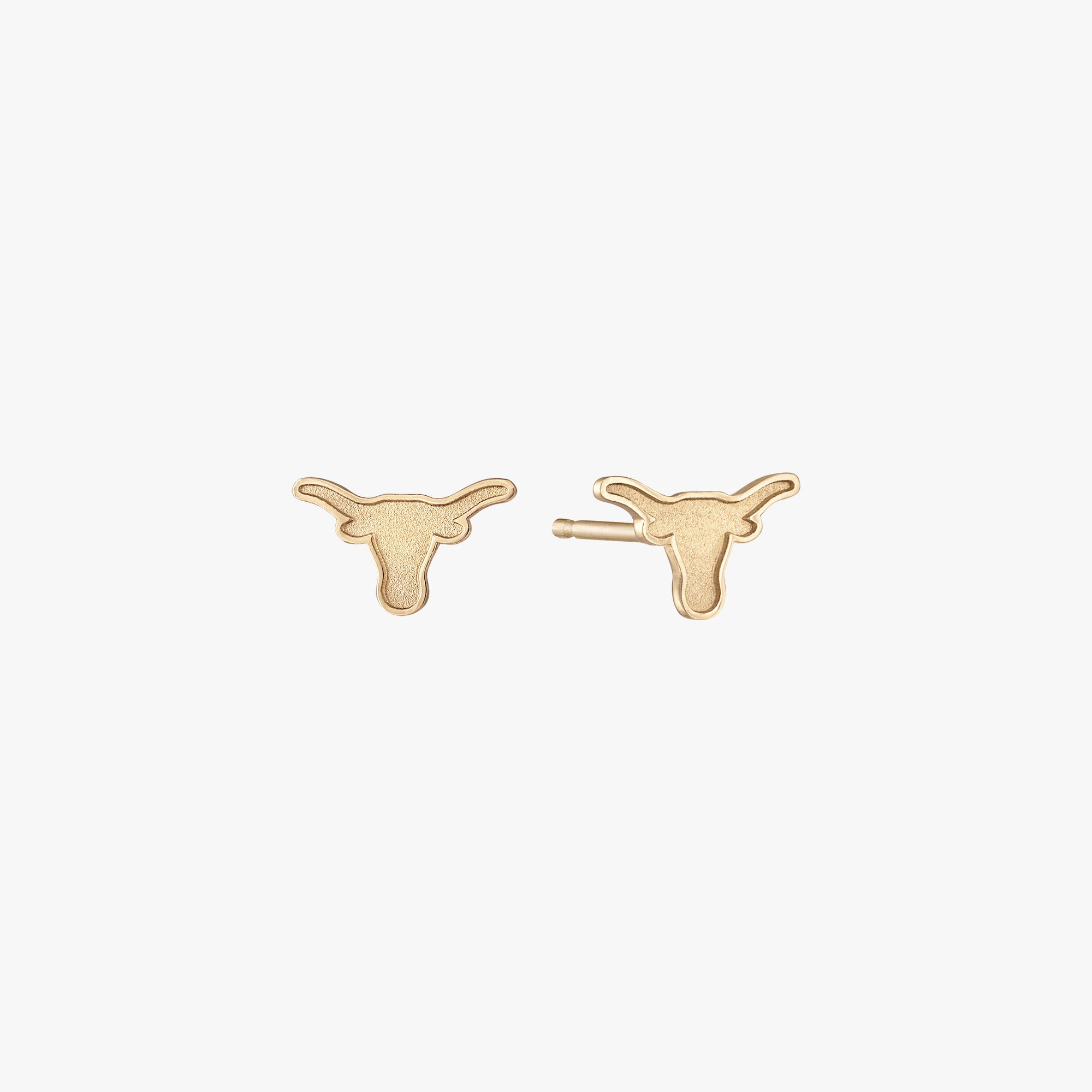 Gold UT Longhorn Earring Studs 