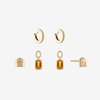 UVA Citrine Rotunda Florentine Earring Bundle