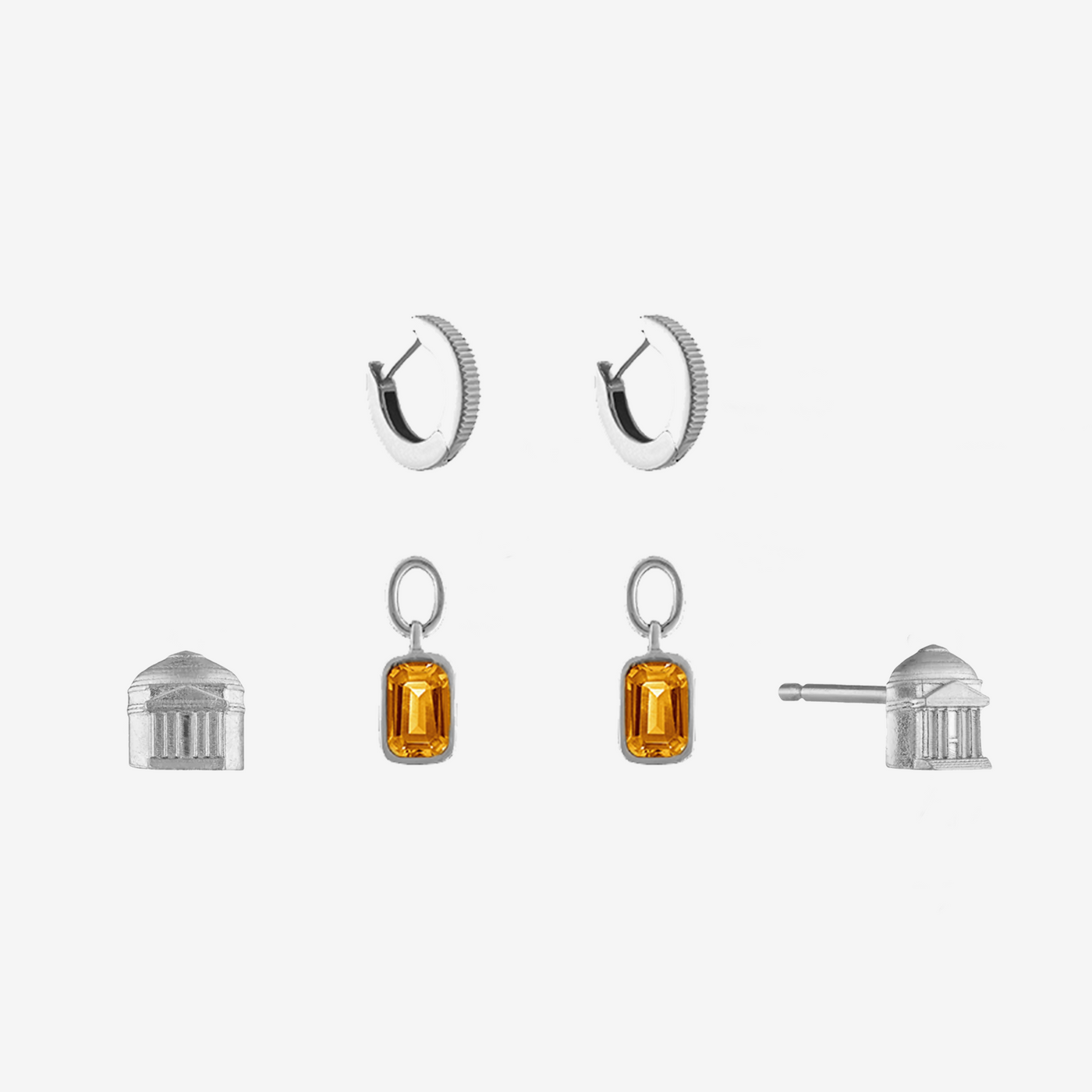 UVA Citrine Rotunda Florentine Earring Bundle