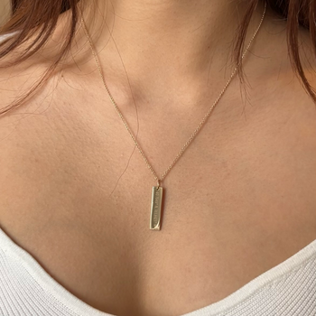 Utah Coordinates Bar shown on figure in gold with Cable Chain