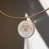 Vanderbilt Diamond Florentine Pendant shown on Neck Collar