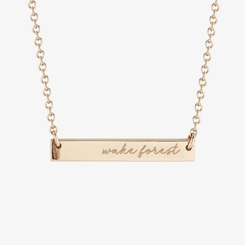 Wake Forest Horizontal Bar Necklace