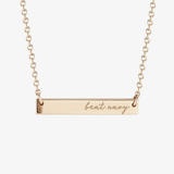 West Point Beat Navy Horizontal Bar Necklace