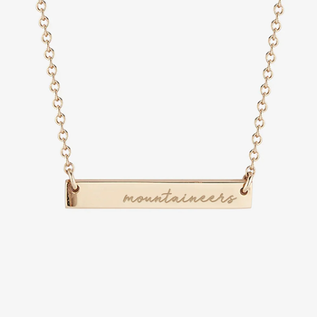 West Virginia Mountaineers Horizontal Bar Necklace