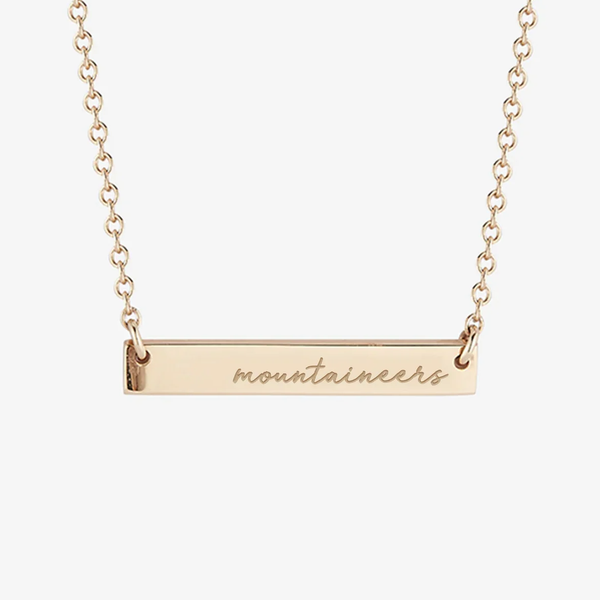 West Virginia Mountaineers Horizontal Bar Necklace