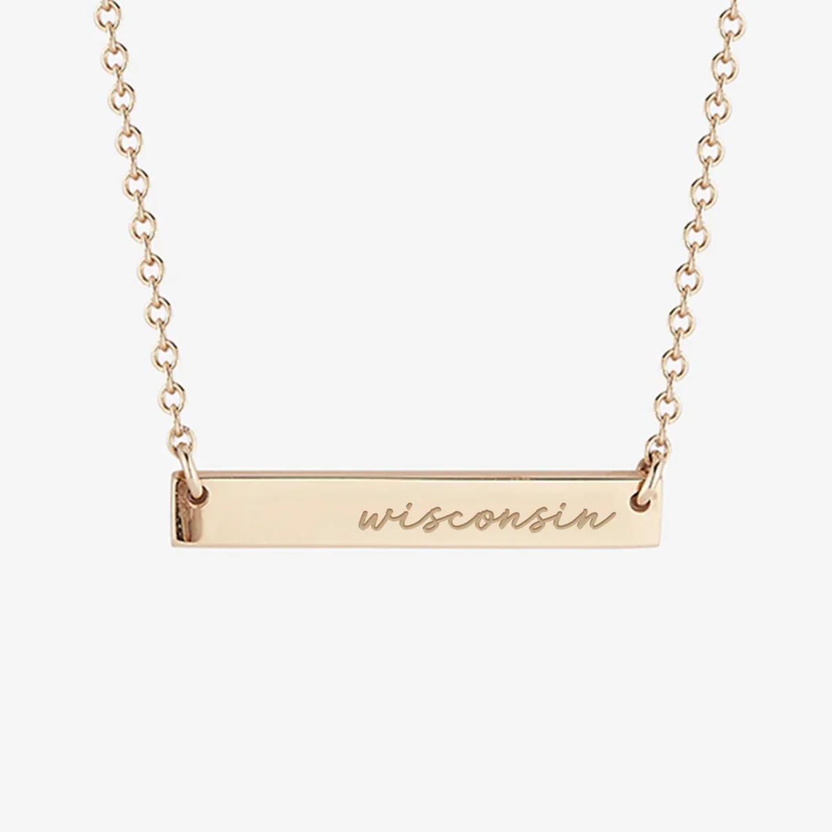 Wisconsin Horizontal Bar Necklace